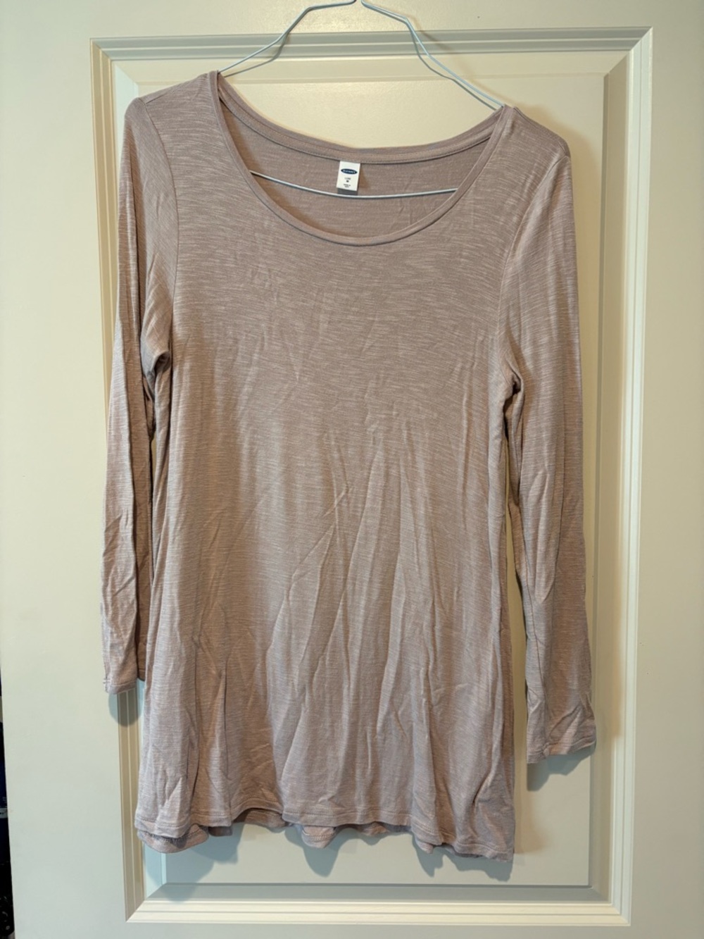 Old Navy Scoop Neck Long Sleeve Top - Mauve Taupe